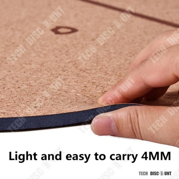TD® Rustik yogamatta mjuk bekväm anti-svettbeständig och ekologisk sport- och fitnesstillbehör lätt elegant Beige och svart