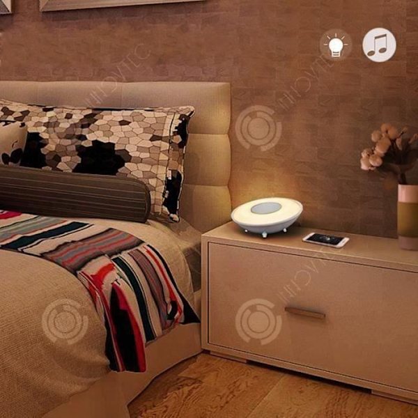 I® Trådløs Bluetooth højttaler lys subwoofer bærbar farverigt lys natlampe vejledningslys campinglys gave