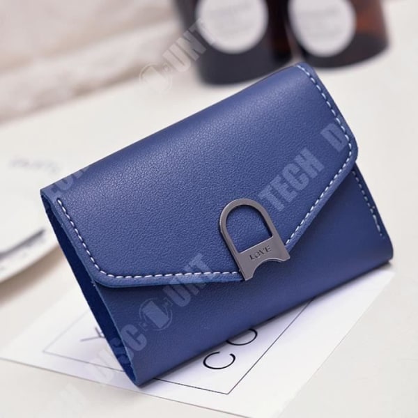 TD® Portefølje til kvinder/ Pung/ Kvalitets håndtaske Mode Clutch Håndtaske Farve Blå Læder Kompakt