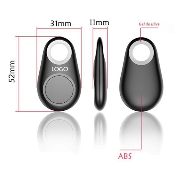 TD® Äänimerkkiavaimenperä 5 in 1, Bluetooth 4.0 - Monitoiminen äänimerkkiavaimenperä, sijainnin...