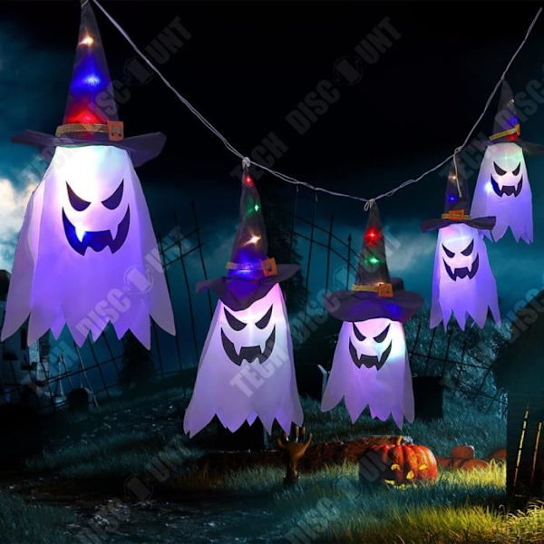 TD® LED-kangastäyte valoköynnös Halloweeniksi, koristevalot, lomajärjestely, lyhdyt, kummituskangas.