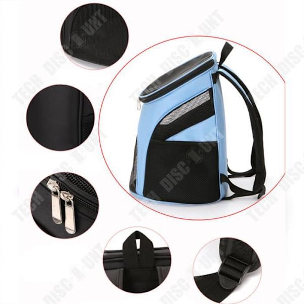 TD® Pet Bag Dubbel dragkedja Bärbar Tresidig Mesh Andningsbar, hopfällbar Pet Ryggsäck