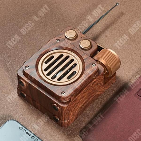 TD® Högkvalitativ radio trådlös Bluetooth-högtalare Amerikansk retrostil portabel mini utomhus skrivbord liten högtalare o