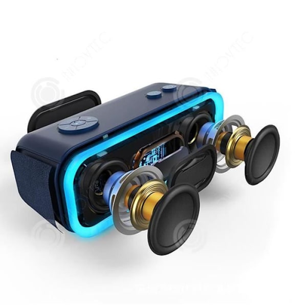 I® DOSS SoundBox Pro Bluetooth-kaiutin vedenpitävä ulkokäyttöön TWS Subwoofer stereo BASS Korttivalo