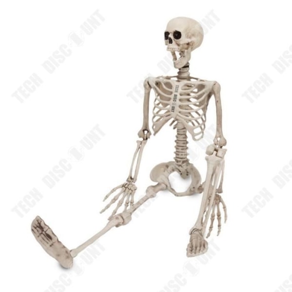 TD® Plast Skelett 90 cm Vit Mänskligt Skelett Hängande Plast Skelett Designat för Halloween-dekorationer