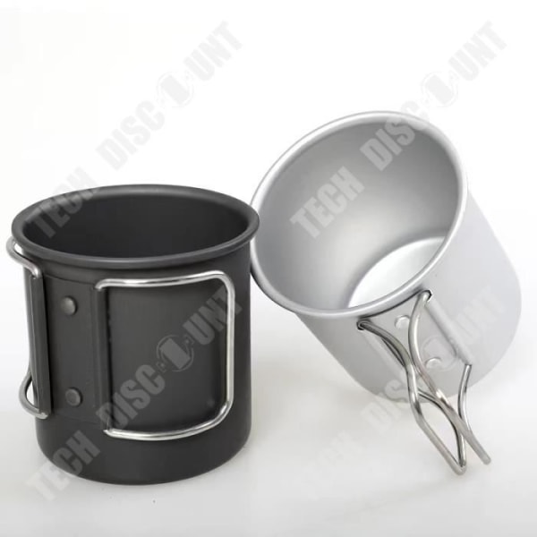 TD® Utomhuscamping Vikbar vattenkopp Bärbar Ultralätt Campingkopp i aluminiumlegering Kaffemugg Tekopp Mugg