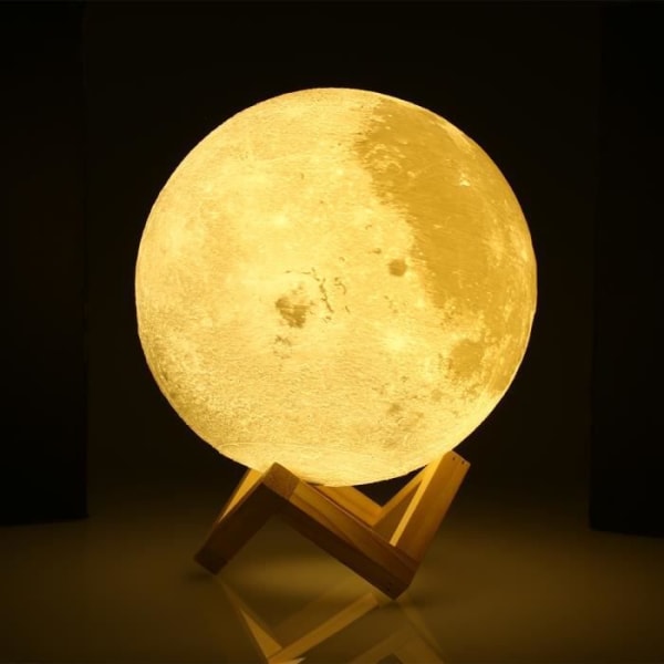 LED Moon Lamp 3D Dekoration - Touch Switch - 20 cm