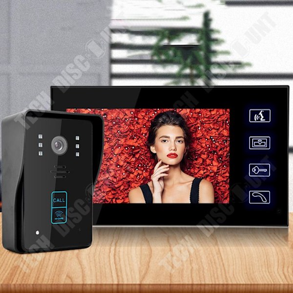 TD® Door Bell Touch ID-kort High Definition Visual Intercom dörrklocka En-till-en Stöldskyddssäkerhetsdörrklocka