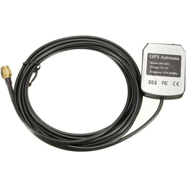GPS Antenne - NEUFU - SMA Model - 3M Kabel - Frekvens 1575.42MHz - Cirkulær Polarisation Svart
