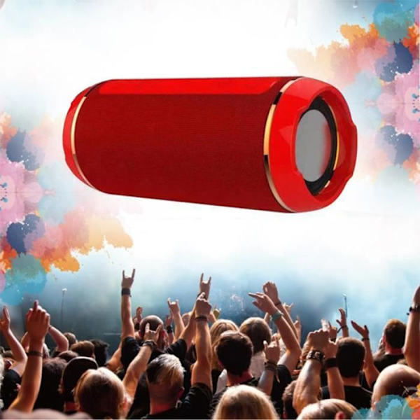Kaksinkertainen särkymätön stereo subwoofer -baarin audio, pieni kaiutin, langaton bluetooth-kaiutin, punainen