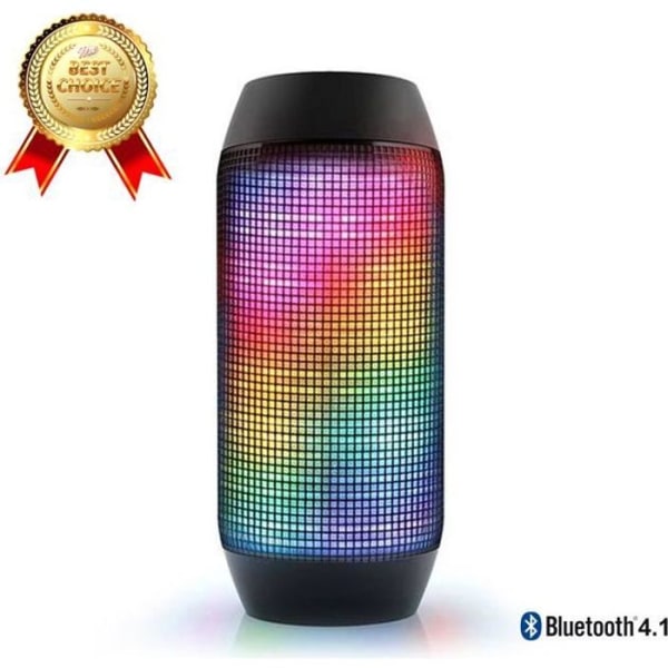 LCC® Pulse Langaton Bluetooth-kaiutin LED-valoilla ja NFC-yhteensopiva iPhone 3/3G/3GS/4/4S/5/5S/5C, iPad 2/3/4/Mini/Air Svart