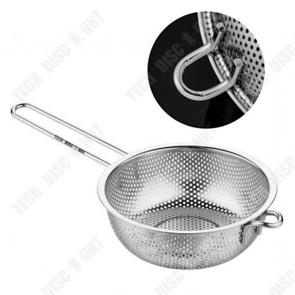 TD® Sieve til nudler, dræningskurv i rustfrit stål, stor friturefrit filter