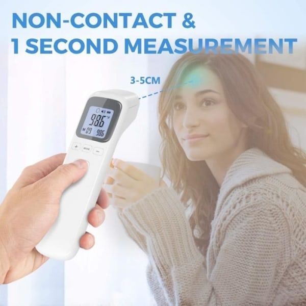 Professionel Termometer / Overflade af Genstande, Infrarød Fronttermometer Digital Multifunktionel Kontakt - grå ±0.2°