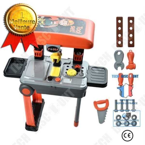 TD® DIY Leksakslåda Verktyg för barn-Mekanisk resväska Leksak Barn Julklapp-2 i 1 monteringsleksak
