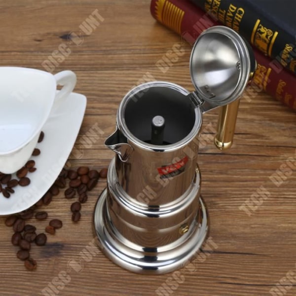 TD® italiensk kaffemaskin förtjockad bryggkaffebryggare Hemextraktion rostfritt stål Mocka Espresso Black Pagoda kaffebryggare