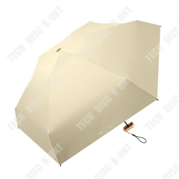 TD® Mini auringonpaiste sateenvarjo, kannettava auringonsuojakokoinen, kuusi kertaa 6-osainen, taitettava, UV-suojattu varjo