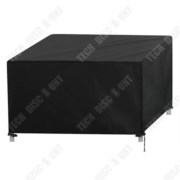 TD Møbelovertræk 242x162x100cm Oxford 420D stof sort Støvtæt og vandafvisende Solbeskyttelse Bord- og stolebetræk