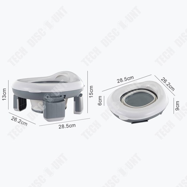 TD® Bassin de lit Toilette portative Toilette mobile d'urgence Toilette pliante pour børn