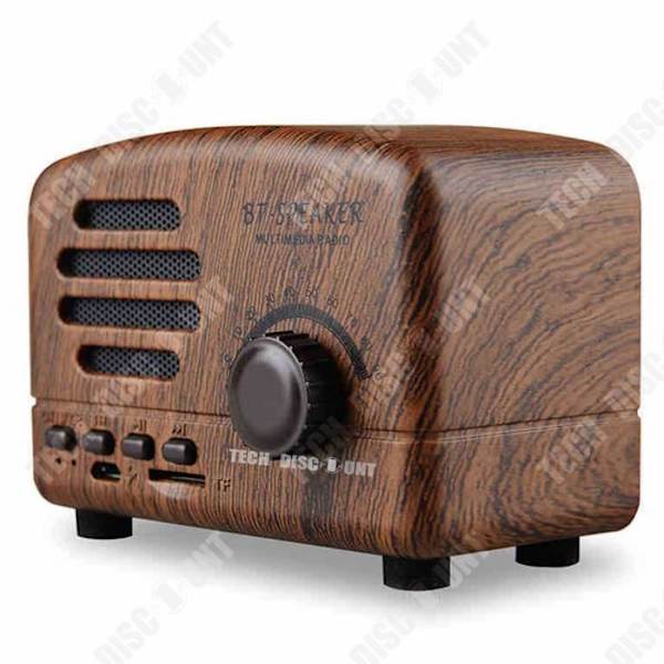 TD® Bluetooth-högtalare lilla prins retro trådlös radio minikort brunt litet utomhusljud lätt att bära