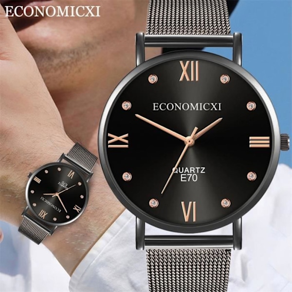 Mode Fresh Business Trend Enkel Mesh Bälte Watch Herr Casual Watch Quartz Watch