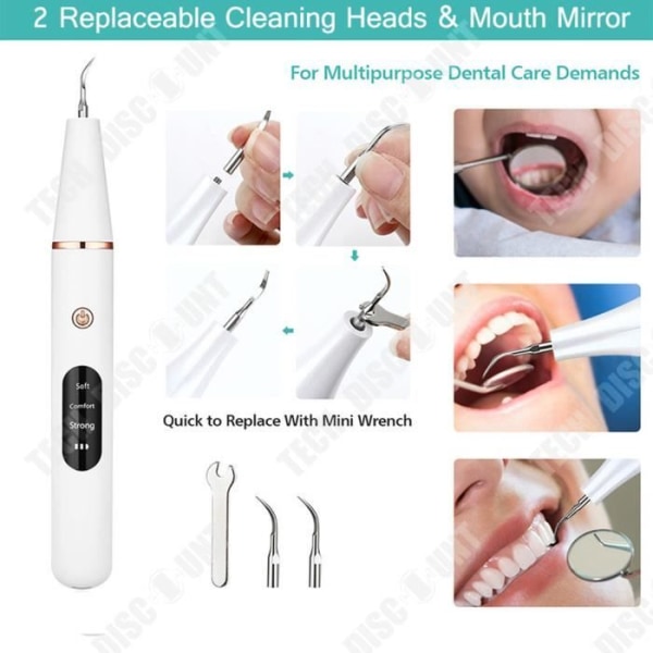 TD® eltandborste Bärbar ultraljuds Elektrisk tandrengöring Tandrengöring för tandsten och tandsten två i en