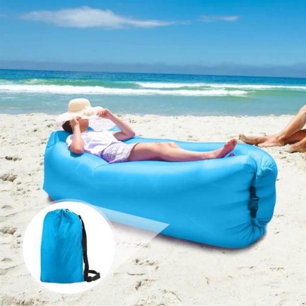 Ilmapatja-sohvapeti sininen/hammock-matala/päällystekangas ulkona/leirintä/poolu 205x70 cm/kestävä ja pitkäikäinen