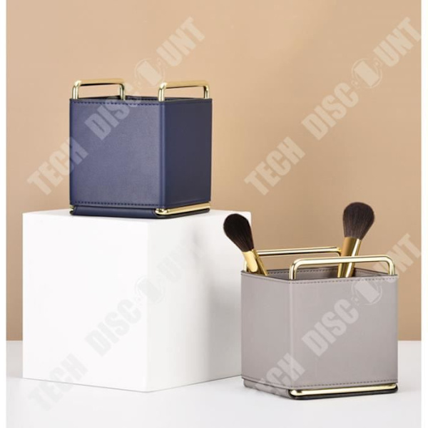 TD® Penholder opbevaringsboks kontor læder fjernbetjening læder børste kosmetik spand opbevaring nordisk ornamenter