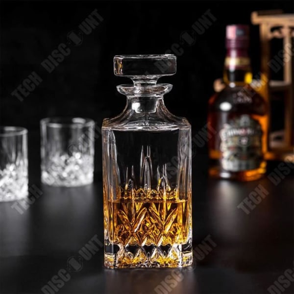 TD® Karaff 750 ml flaske 6 dele 300 ml whiskyglas krystal karaff sæt europæisk vinglas