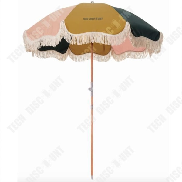 TD® Outdoor Beach Tassel Paraply med solskydd och vattenavvisande Seaside Wavy Leisure Garden Paraply