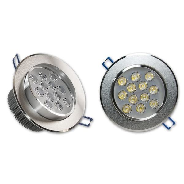 12x LEDVero LED Spot indbygget 12W rund form varm hvid.