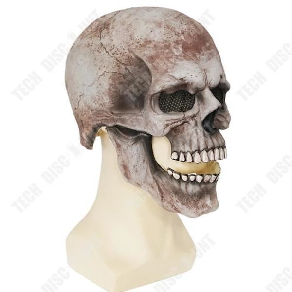 TD® Halloween skull mask, movable headgear, decorative cosplay mask for ghost festival, latex headgear
