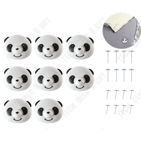 TD® panda påslakan tillbehör barn vuxen tjock i sängen dörr fixation clip sheet lakan kudde öglor täcke liten design billig