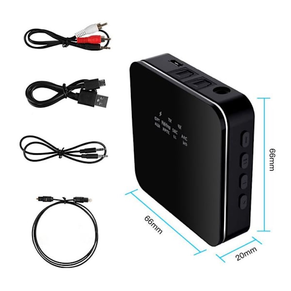 Bluetooth-adapter - TD - V5.0 - Stort batteri - Multi-port - 10 meters rækkevidde