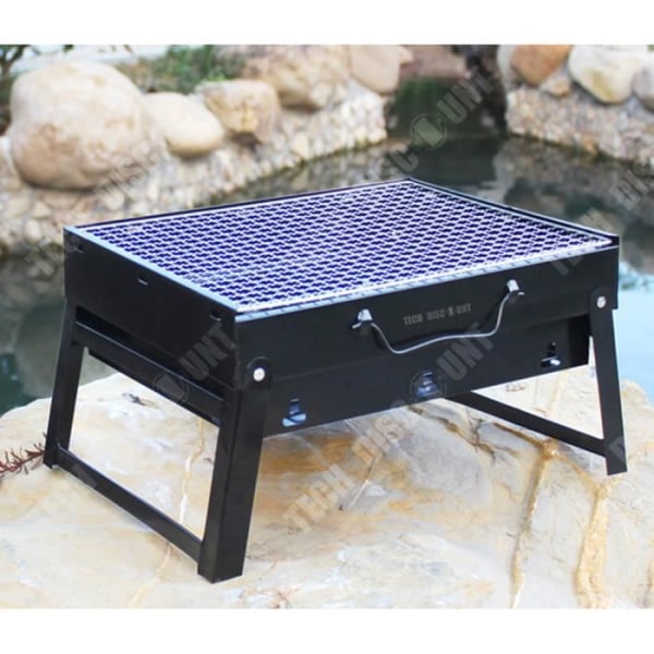 TD® Mini barbecue bærbar i foldbart/udfoldbart rustfrit stål pladsbesparende solid nem at bruge til grillning madlavning