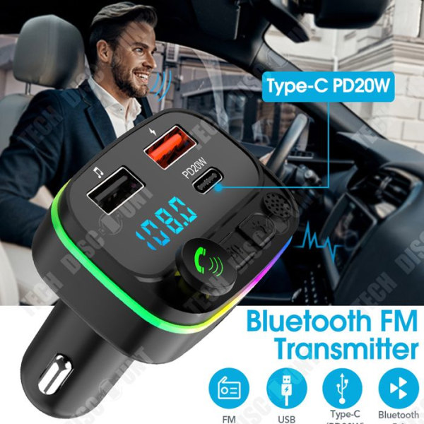 TD® bluetooth FM-sändare bluetooth bil mp3-spelare elektroniskt anslutningskort bil mp3 bluetooth bil mp-mottagare