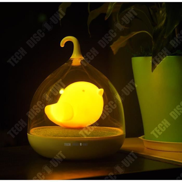 TD® fågel nattlampa led barnlampa baby laddningsbar lysande sektor usb flicka pojke billig design dekoration intelligent