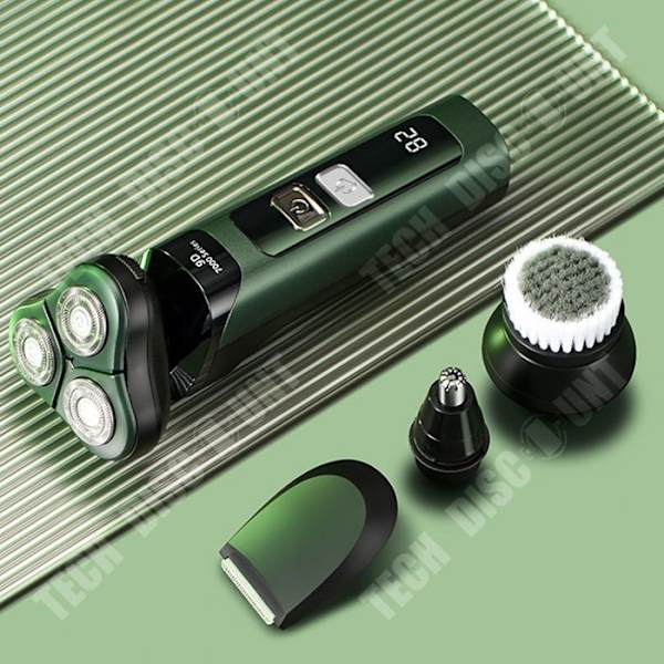 TD® Elektrisk barbermaskine med intelligent digitalt display, kraftvisning, hurtigopladning, multifunktionel barbermaskine, vask til hele kroppen.