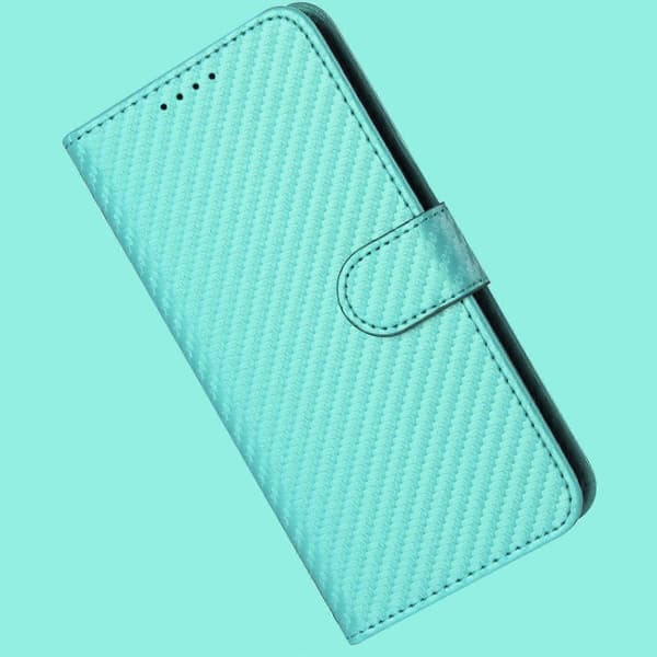 Kompatibel med iPhone 17 Pro Max Plånboksfodral med Rem Kolfibertextur Läder Mobilskal-lingling} Multicolor Light Blue