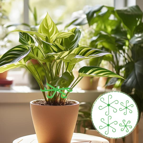 Återanvändbart växtstöd lämpligt för växter som Monstera deliciosa, blommor, hortensior, rosor och tomater.