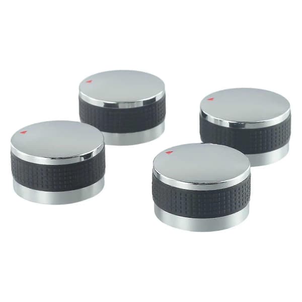 4 Grill Control Knobs (58mm and 50mm) - Replacement Parts for Outdoor Grill Switch, Gas Stove, BBQ and Garden Tool Accessories, Durable. 50mm
