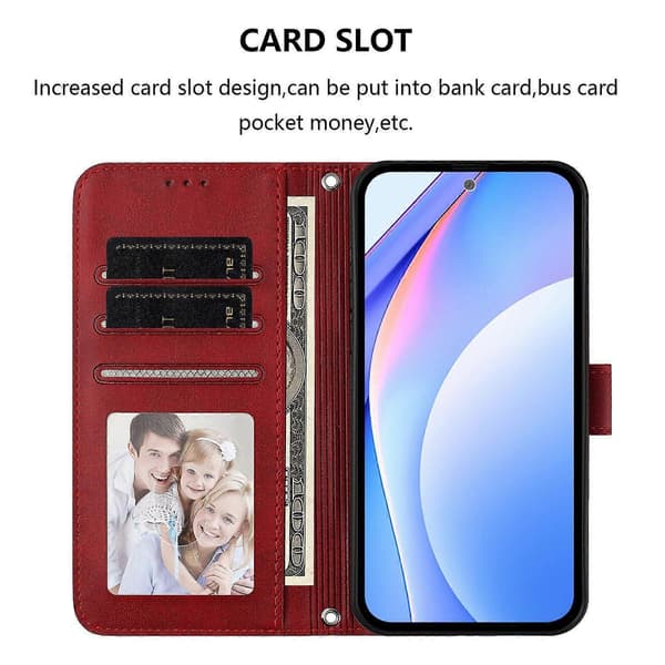 Panda RFID PU Telefonfodral Kompatibelt med Doogee Note 59 / Note 59 Pro-lingling} Wine Red