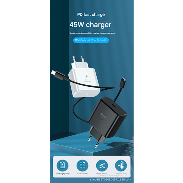 Nytt på rea! Högkvalitativ iPhone-laddare - Snabbladdare - Adapter + Kabel 20W USB-C Vit 4-pack 4-Pack iPhone