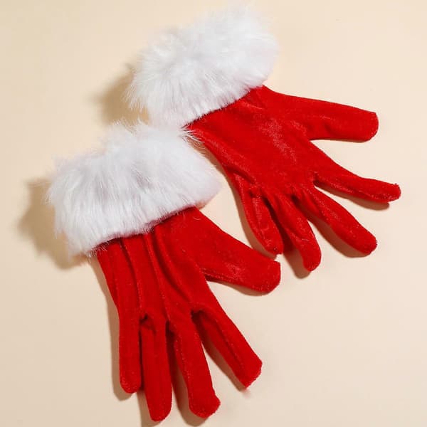 Julerøde handsker Elegant Vinter Holdbar til kostume Festival Piger Børn-lingling}