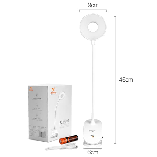 Ladattava LED-valo klipsillä - himmennettävä