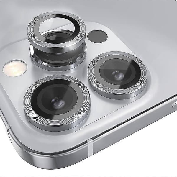 Kompatibel med iPhone 15 Pro Kameralinsskydd-lingling} Multicolor Grey