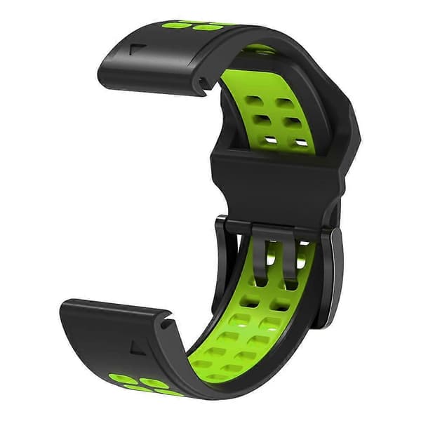 Silikone Urrem Til Garmin Fenix 6-lingling} Black Lime Green