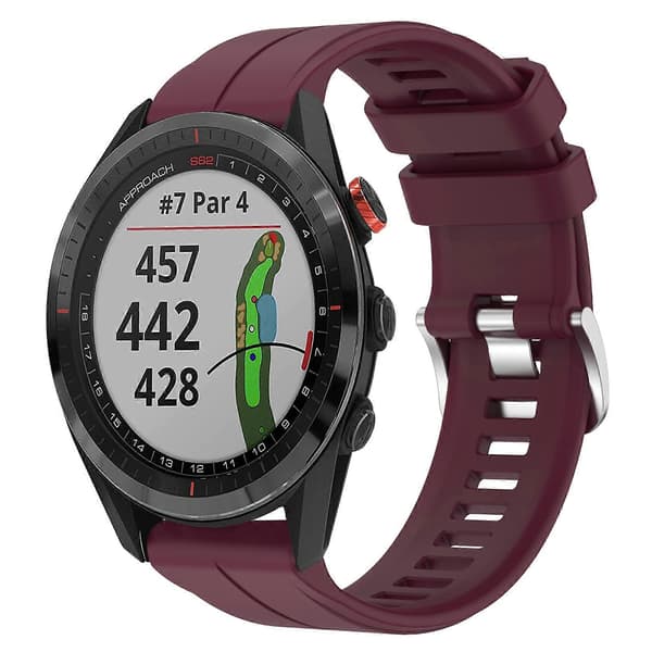 Silikon Armband För Garmin Approach S62-lingling} Burgundy