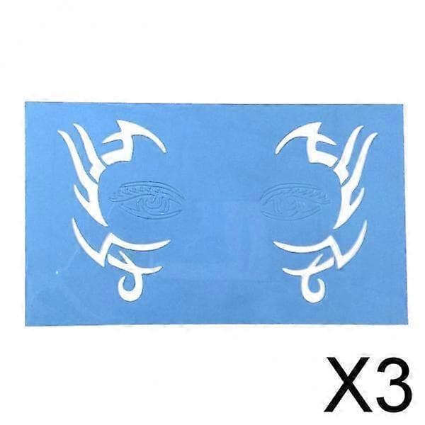 2-5-pack Återanvändbara Ansiktsmålningsschabloner Kroppsmålningsmall 4-lingling} 3 Pcs