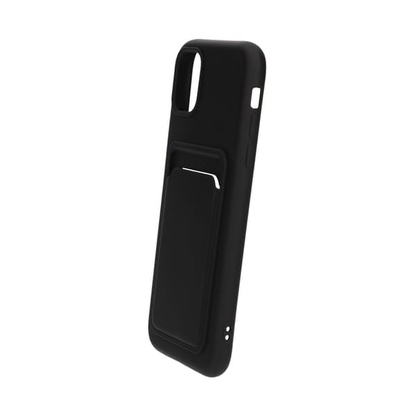 Yhteensopiva iPhone 11 silikonikuori (SIM-korttipaikalla) - Musta 60 Silicone