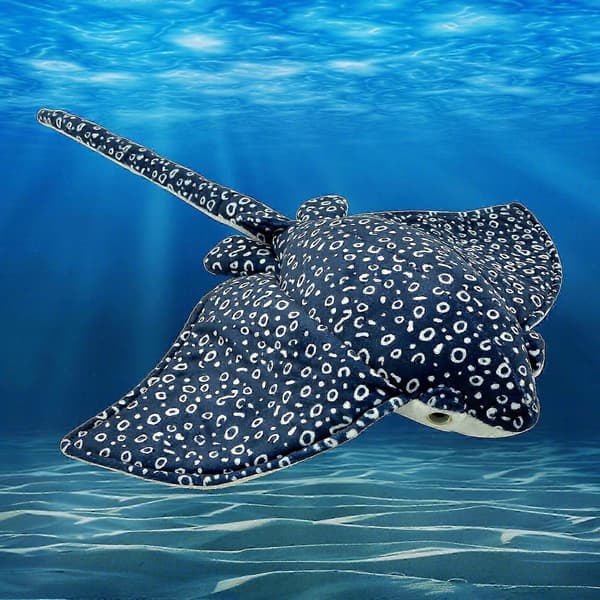 Ocean Devil Ray Docka Barnsäng Sovande Rocka Kudde Söt Docka Väska Plysch Hänge-lingling}